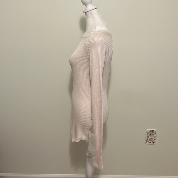 Lululemon Cabin Yogi Long Sleeve Sweater In NTBL/WHT Natural Blush NWT Size 6 - Picture 6 of 11
